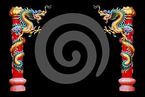 Chinese style dragon statue