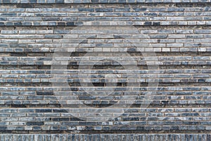 Chinese style gray brick wall