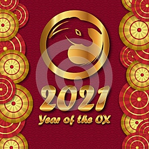 Chinese style Happy new year 2021. 2021 Greetings card. abstract background.2021 background banner. Vector illustration