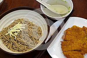 Chinese style noodle with freid fork