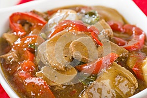 Chinese Style Pork with Red Peppers