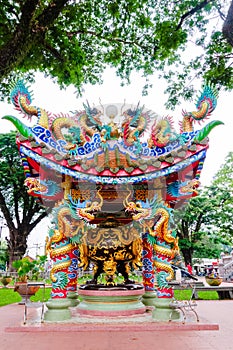 Chinese style roof in City Pillar Shrine