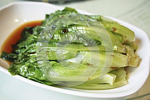 Chinese style stir fried vegetable, lettuce