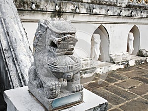 Chinese Style Stone Lion Sculpture