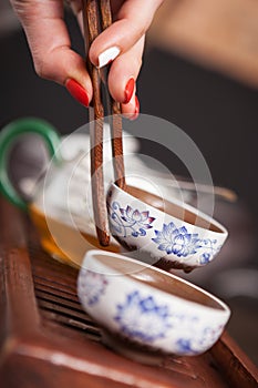 Chinese tea ceremony set.