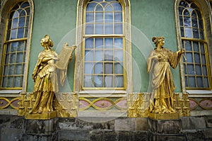 Chinese tea house in Sanssouci Park. Potsdam, Germany.