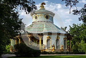 Chinese tea house from 18th century, part of Sanssouci park. Sanssouci is the former summer palace of Frederick the Great, King of