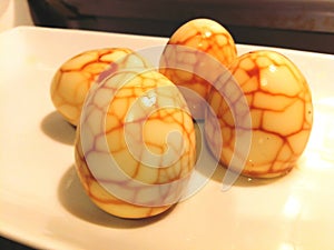 Chinese tea marbled eggs