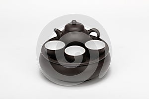 Chinese tea pot set photo
