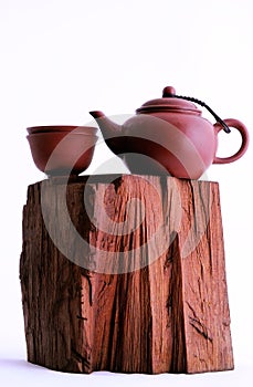 Chinese tea set, pot, vertical
