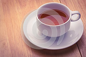 Chinese tea on wooden, closeup
