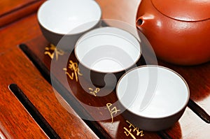 Chinese teapot and cup