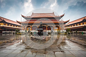 Chinese temple building