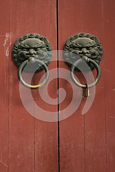 Chinese temple door knockers
