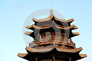 Chinese Temple in Dunhuang Mingsha Mountain