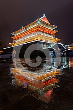 Chinese Temple Gate in Xian