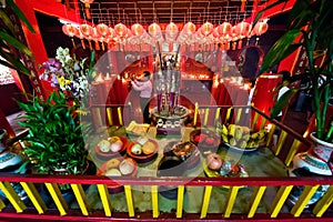 Chinese temple interior