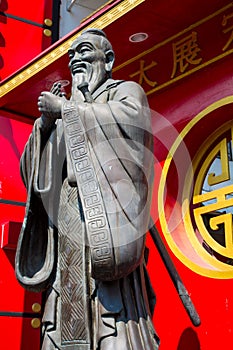 Chinese temple interior and exterior