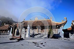 Chinese temple located on fansipan mountian in Vietnam.