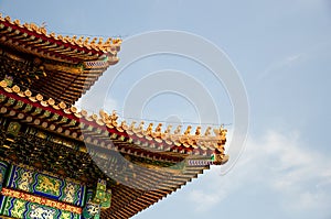 Chinese temple rooftop