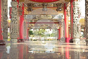 Chinese temple walk way