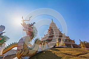 Chinese temple wat hyua pla kang Chiang Rai Thailand.