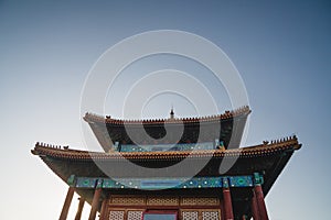 Chinese traditional temple architecture, Chinese roof top design in Beijing