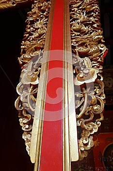 Chinese traditional architecture wood carving and design