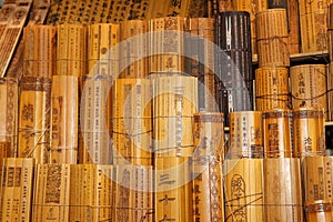 Chinese traditional bamboo slips
