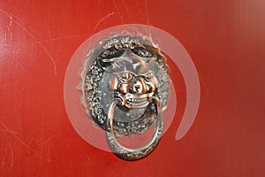 Chinese traditional brass knocker