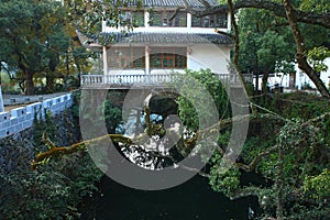 Chinese traditional bridge,Wuyuan China photo