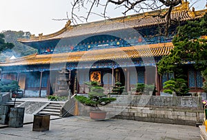 A Chinese traditional Buddha Fayu Temples in the Putuoshan, Zhoushan Islands,  a renowned site in Chinese bodhimanda of the photo
