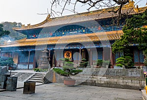 A Chinese traditional Buddha Fayu Temples in the Putuoshan, Zhoushan Islands,  a renowned site in Chinese bodhimanda of the