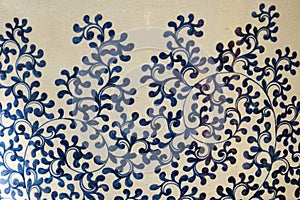 Chinese traditional ceramic flower pattern