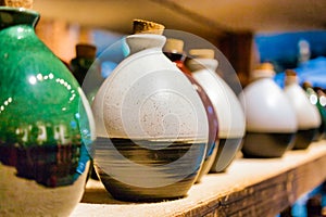 Chinese traditional ceramic pots for wine and water storage