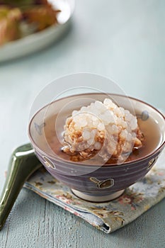 Chinese traditional dessert, taro sago syrup