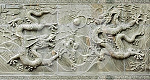 Chinese traditional dragon's relief