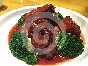 Chinese traditional food- Dongpo pork photo