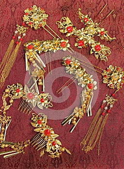 Chinese traditional hairpins hair clips. Wedding jewerely