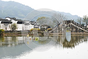 Chinese traditional Hui Style ancient architecture photo