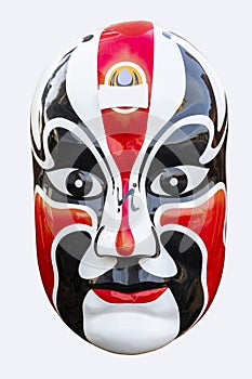 Chinese traditional opera facial painting mask. With Clipping path