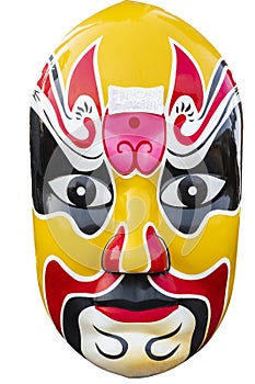 Chinese traditional opera facial painting mask. (With Clipping path