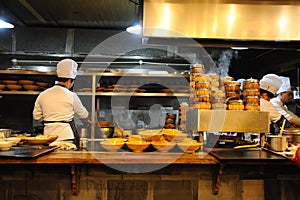 Chinese traditional restaurant interior