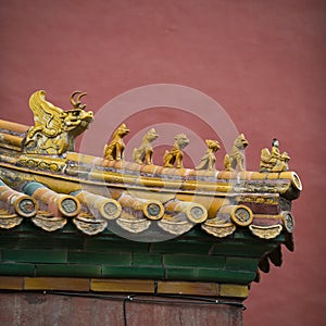 Chinese traditional roof decoration