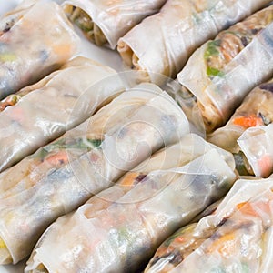 Chinese Traditional Spring rolls food