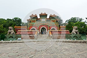 Chinese traditional style building in an ancient garden, north c