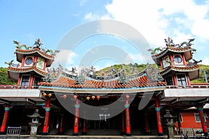 Chinese traditional temple in  Jiufen , Taiwan
