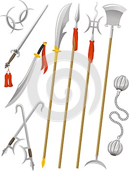 Chinese traditional weapons illustrations