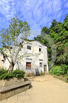 Chinese traditional white building of anhui style, adobe rgb