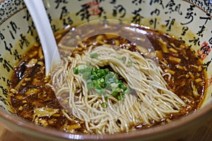 Chinese type noodle lamian szechuan